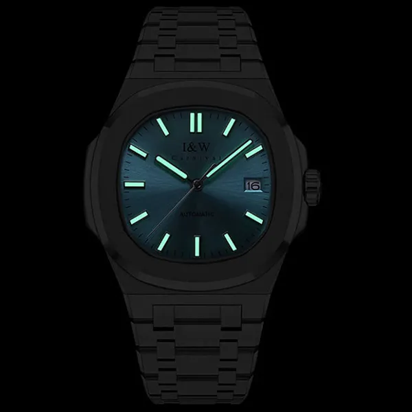 Đồng Hồ Nam I&W Carnival Automatic Watch 750G1-T4 Màu Bạc/Xanh Ngọc