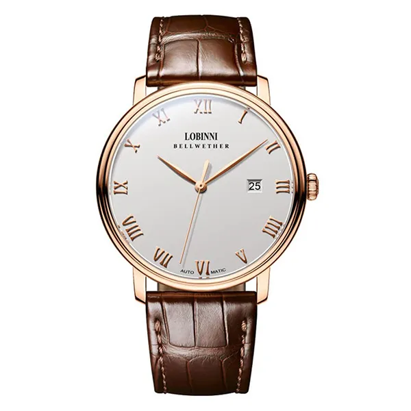 Đồng Hồ Nam Lobinni LB12033G-D1 Màu Nâu - Trắng