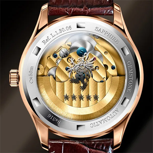 Đồng Hồ Nam Lobinni LB13006G-D1 Màu Nâu - Trắng