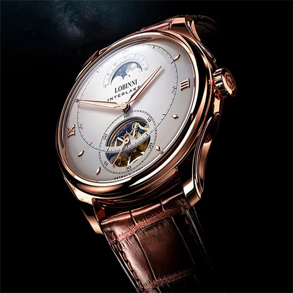 Đồng Hồ Nam Lobinni LB13023G-D1 Màu Nâu - Trắng