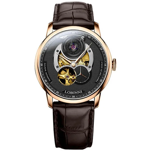 Đồng Hồ Nam Lobinni LB16020G-D2 Màu Nâu Đen