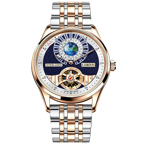 Đồng Hồ Nam Lobinni LB16038G-T1 Màu Bạc - Vàng Hồng