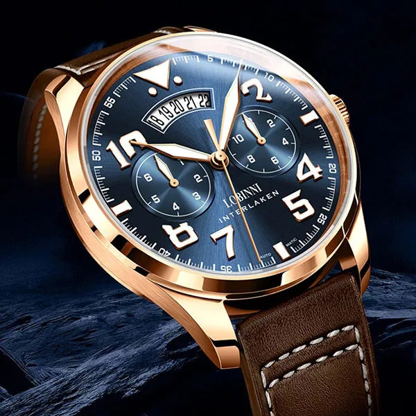 Đồng Hồ Nam Lobinni LB16051G-D2 Màu Xanh Navy