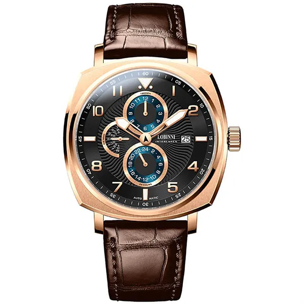 Đồng Hồ Nam Lobinni LB16053G-D2 Màu Nâu Đen