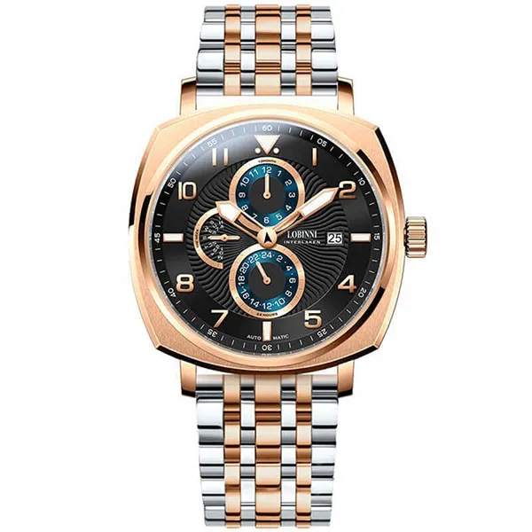 Đồng Hồ Nam Lobinni LB16053G-T2 Màu Đen - Vàng Hồng