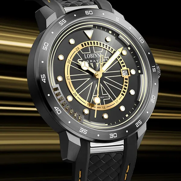 Đồng Hồ Nam Lobinni LB16073G-S1 Màu Đen