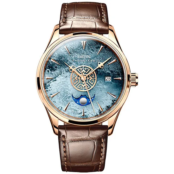 Đồng Hồ Nam Lobinni LB17015G-D2 Màu Xanh Nâu