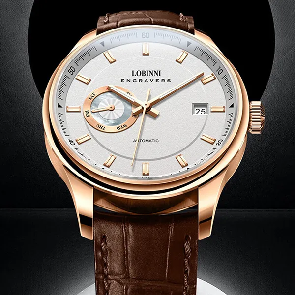 Đồng Hồ Nam Lobinni LB17017G-D1 Màu Nâu - Vàng Hồng