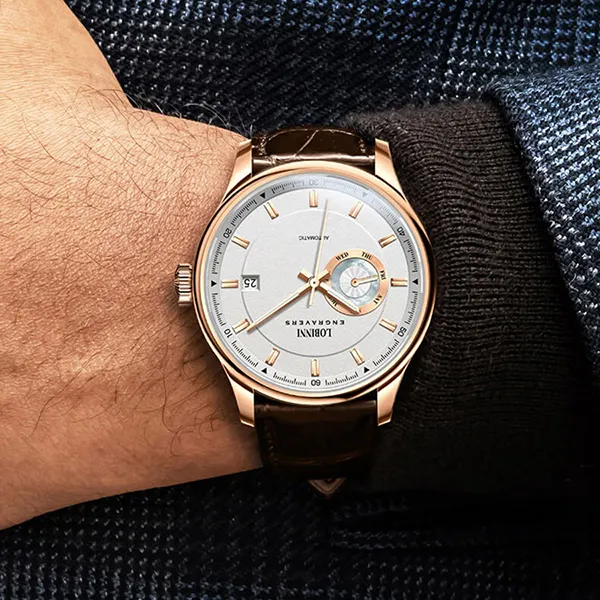 Đồng Hồ Nam Lobinni LB17017G-D1 Màu Nâu - Vàng Hồng