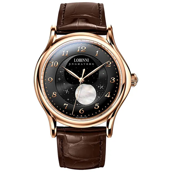 Đồng Hồ Nam Lobinni LB18010G-D2 Màu Nâu Đen