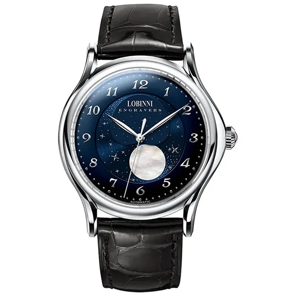 Đồng Hồ Nam Lobinni LB18010G-D3 Màu Đen Bạc