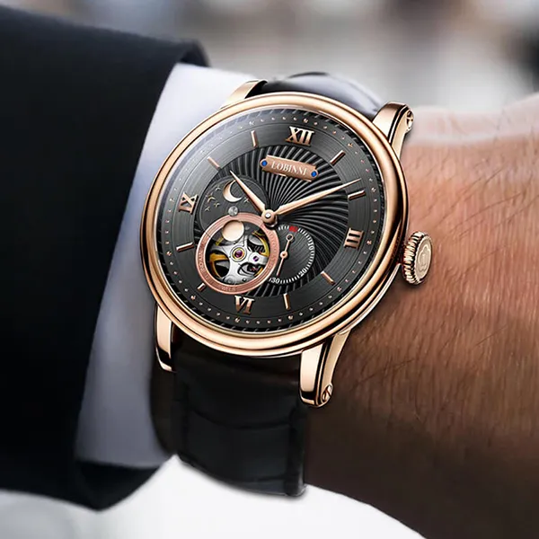 Đồng Hồ Nam Lobinni LB18013G-D2 Màu Nâu Đen