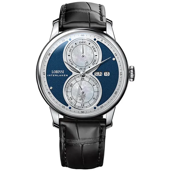 Đồng Hồ Nam Lobinni LB18015G-D4 Màu Đen Bạc