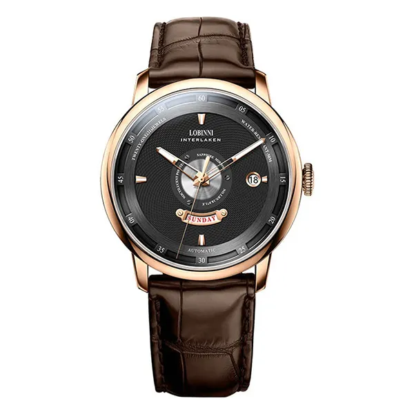 Đồng Hồ Nam Lobinni LB18071G-D2 Màu Nâu Đen