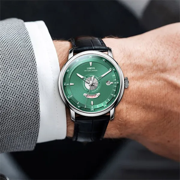 Đồng Hồ Nam Lobinni LB18087G-D1 Màu Đen - Xanh
