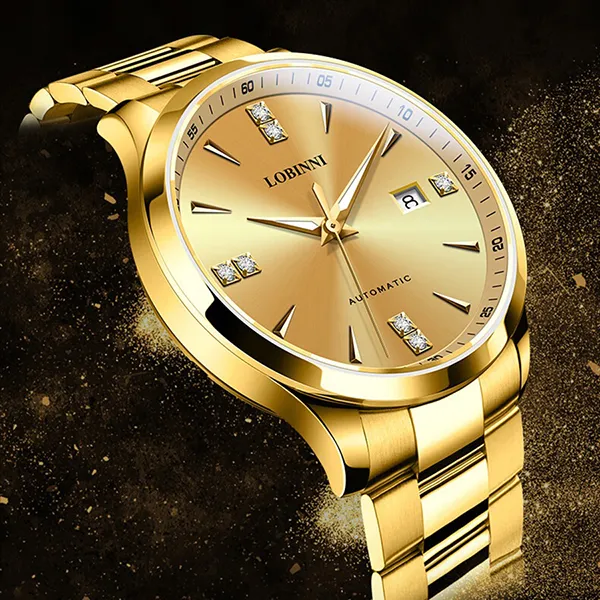 Đồng Hồ Nam Lobinni LB19002G-T3 Màu Vàng