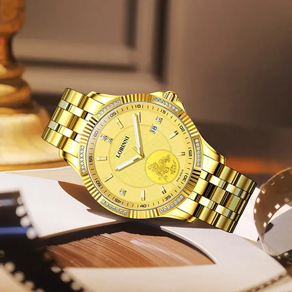 Đồng Hồ Nam Lobinni LB19005G-T1 Màu Vàng
