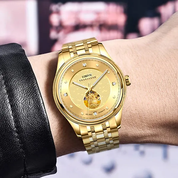 Đồng Hồ Nam Lobinni LB19013G-T2 Màu Vàng