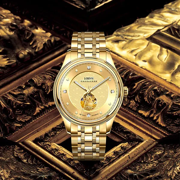 Đồng Hồ Nam Lobinni LB19013G-T2 Màu Vàng
