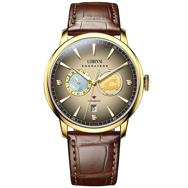 Đồng Hồ Nam Lobinni LB19015G-D2 Màu Nâu