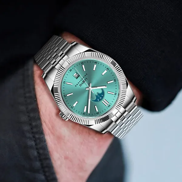 Đồng Hồ Nam Lobinni LB19018G-T2 Màu Xanh Bạc