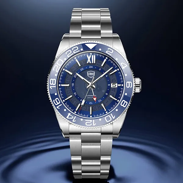 Đồng Hồ Nam Lobinni LB19023G-T2 Màu Xanh Bạc