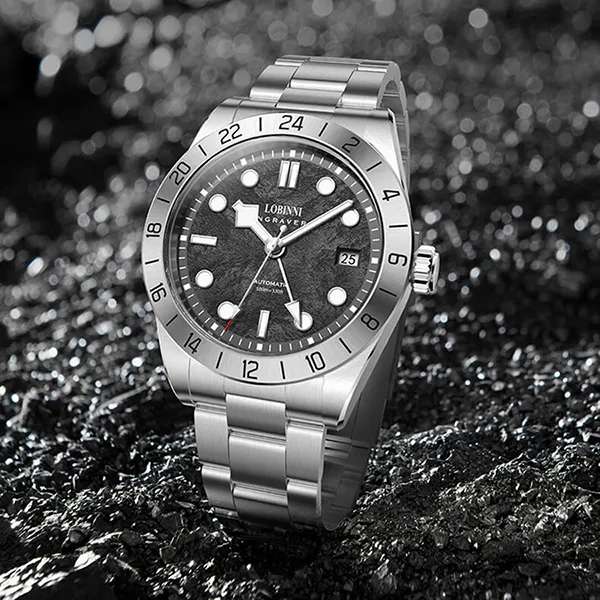 Đồng Hồ Nam Lobinni LB19025G-T1 Màu Đen Bạc