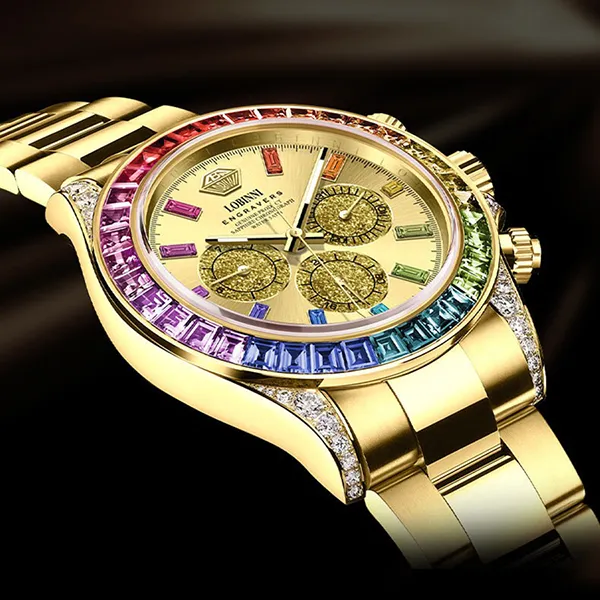 Đồng Hồ Nam Lobinni LB19030G-T2 Màu Vàng