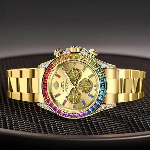 Đồng Hồ Nam Lobinni LB19030G-T2 Màu Vàng