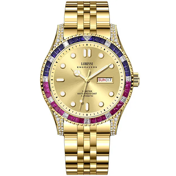 Đồng Hồ Nam Lobinni LB19036G-T2 Màu Vàng