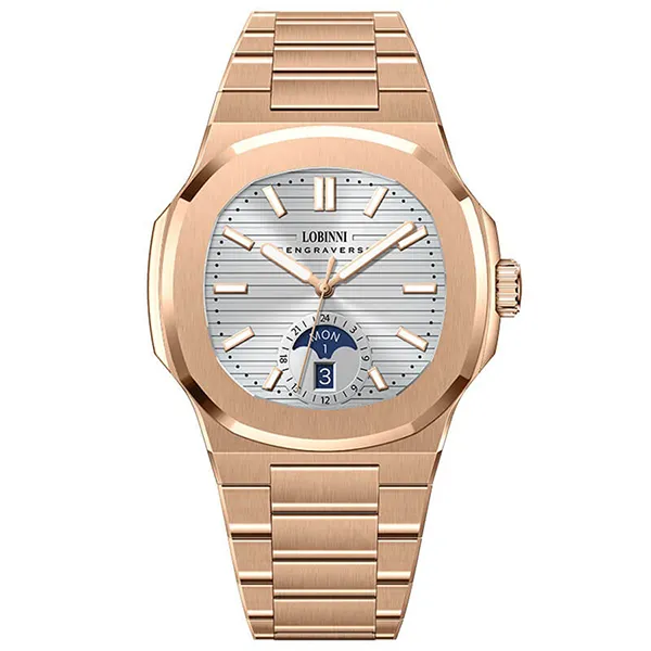 Đồng Hồ Nam Lobinni LB19069G (19069-A1-T1) Màu Vàng Hồng