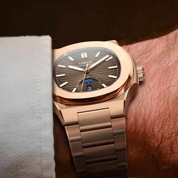 Đồng Hồ Nam Lobinni LB19069G (19069-A1-T3) Màu Nâu - Vàng Hồng