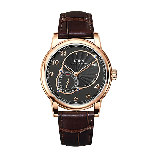 Đồng Hồ Nam Lobinni LB1999G-D2 Automatic Màu Đen - Vàng Hồng