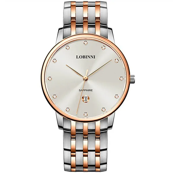 Đồng Hồ Nam Lobinni LB3010G-T2 Quartz Màu Bạc - Vàng Hồng
