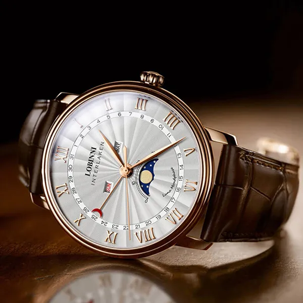 Đồng Hồ Nam Lobinni Quartz Watch LB3603G-D1 Màu Nâu/Bạc