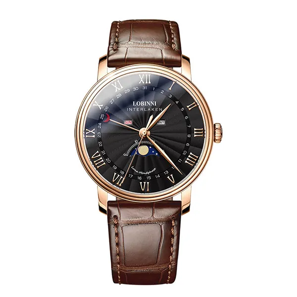 Đồng Hồ Nam Lobinni Quartz Watch LB3603G-D2 Màu Nâu/Đen