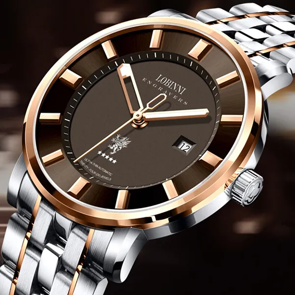 Đồng Hồ Nam Lobinni Watch LB5001G-T3 Màu Demi Mặt Nâu