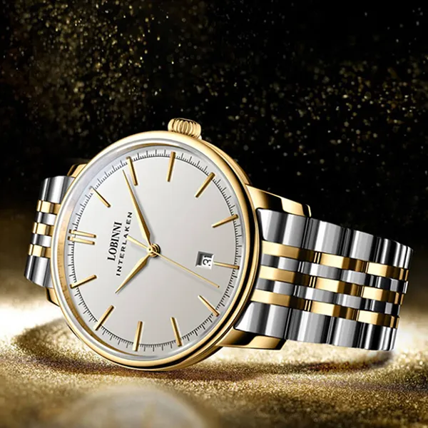 Đồng Hồ Nam Lobinni Watch LB5012G-T1 Màu Demi Mặt Trắng