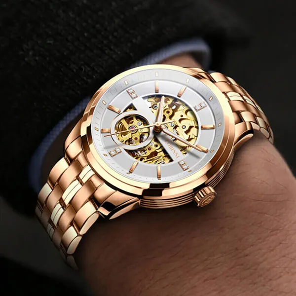 Đồng Hồ Nam Lobinni Watch LB5014G-T2 Màu Vàng Hồng