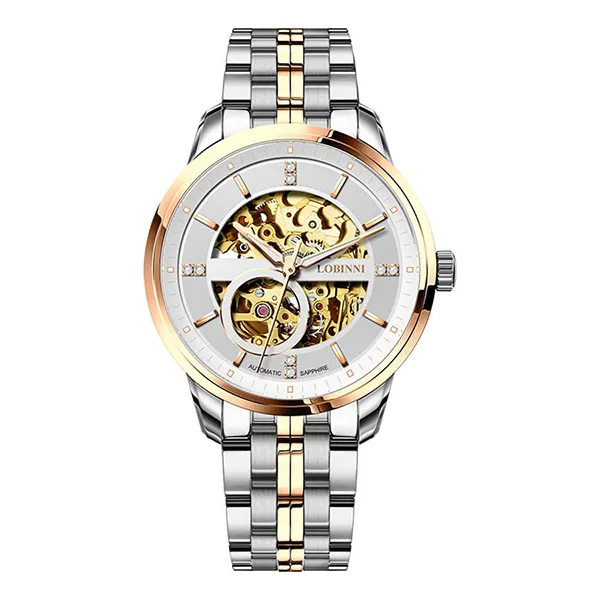 Đồng Hồ Nam Lobinni Watch LB5014G-T4 Màu Bạc/Vàng Hồng