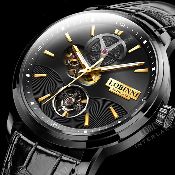 Đồng Hồ Nam Lobinni Watch LB5018G-D1 Màu Đen