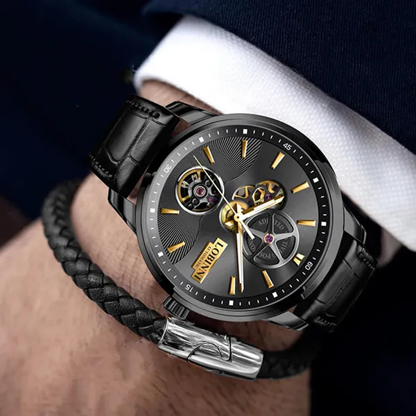 Đồng Hồ Nam Lobinni Watch LB5018G-D1 Màu Đen