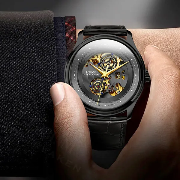 Đồng Hồ Nam Lobinni Watch LB5025G-D1 Màu Đen