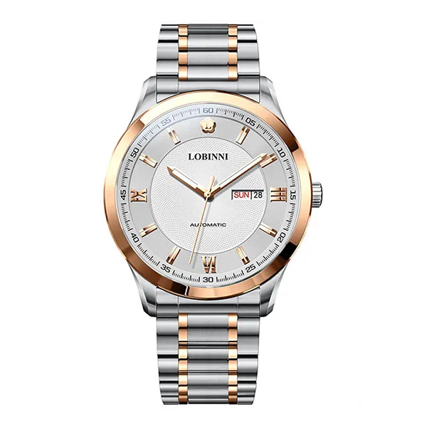 Đồng Hồ Nam Lobinni Watch LB9002G-T2 Màu Bạc/Vàng Hồng