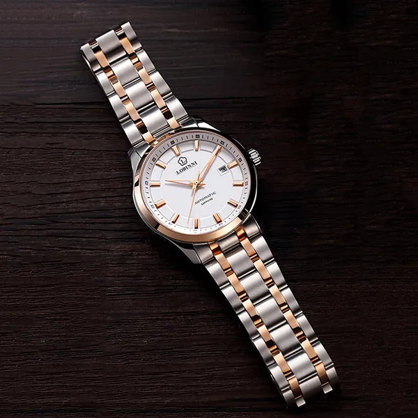 Đồng Hồ Nam Lobinni Watch LB9005G-T2 Màu Bạc/Vàng Hồng
