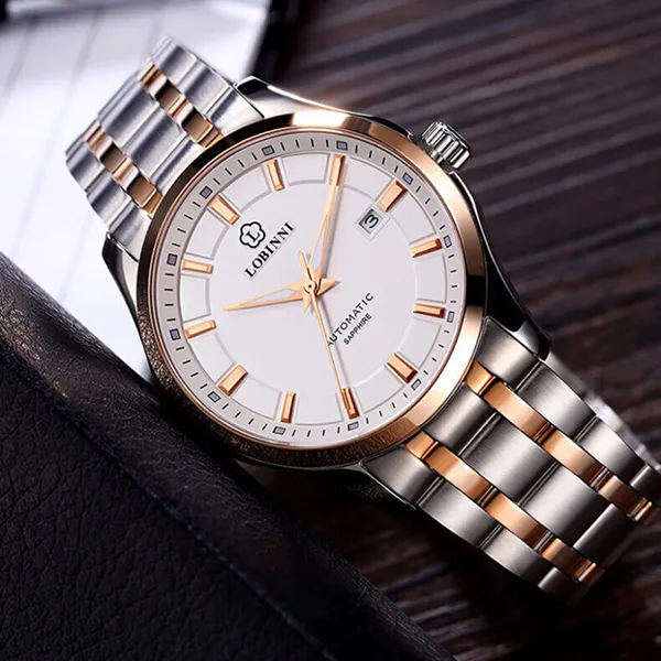 Đồng Hồ Nam Lobinni Watch LB9005G-T2 Màu Bạc/Vàng Hồng