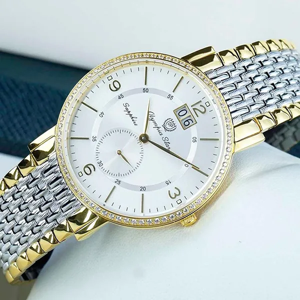 Đồng Hồ Nam Olympia Star OPA58012-04DMSK-T Màu Bạc Vàng