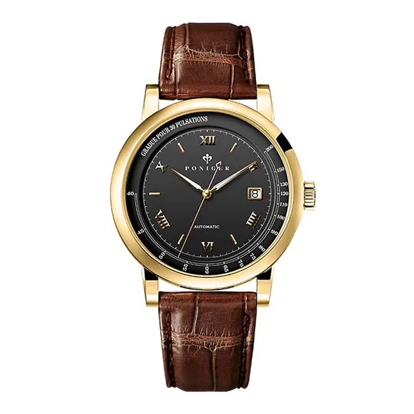 Đồng Hồ Nam Poniger Automatic P305G-D2 Màu Đen - Nâu