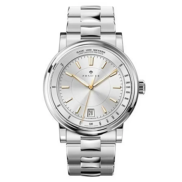 Đồng Hồ Nam Poniger Automatic P517G-T1 Màu Bạc