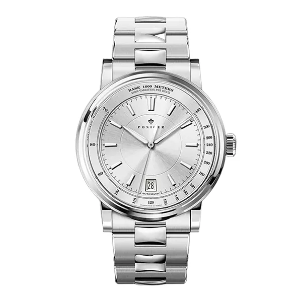 Đồng Hồ Nam Poniger Automatic P517G-T3 Màu Bạc